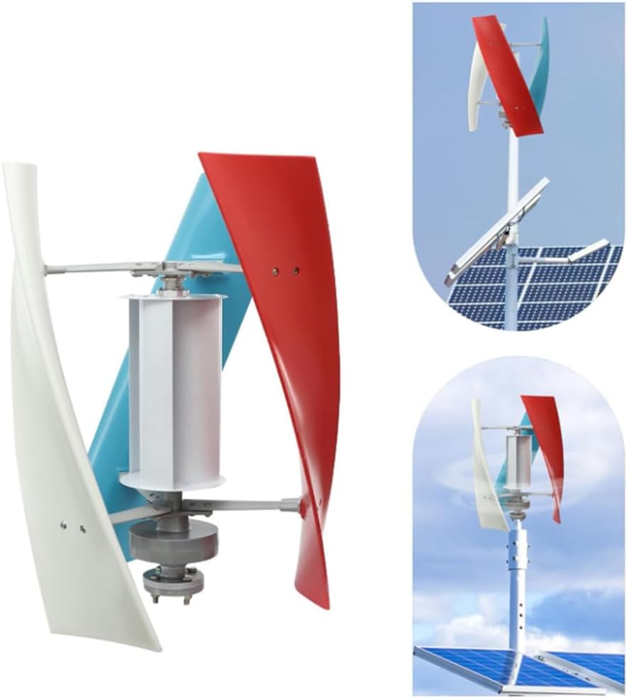 12V-220V Magnetic Levitation Vertical Axis Electric Power Generator,8000W Wind Turbine Vertical Axis Permanent Maglev Generator for Home, Outdoor(with Controller)