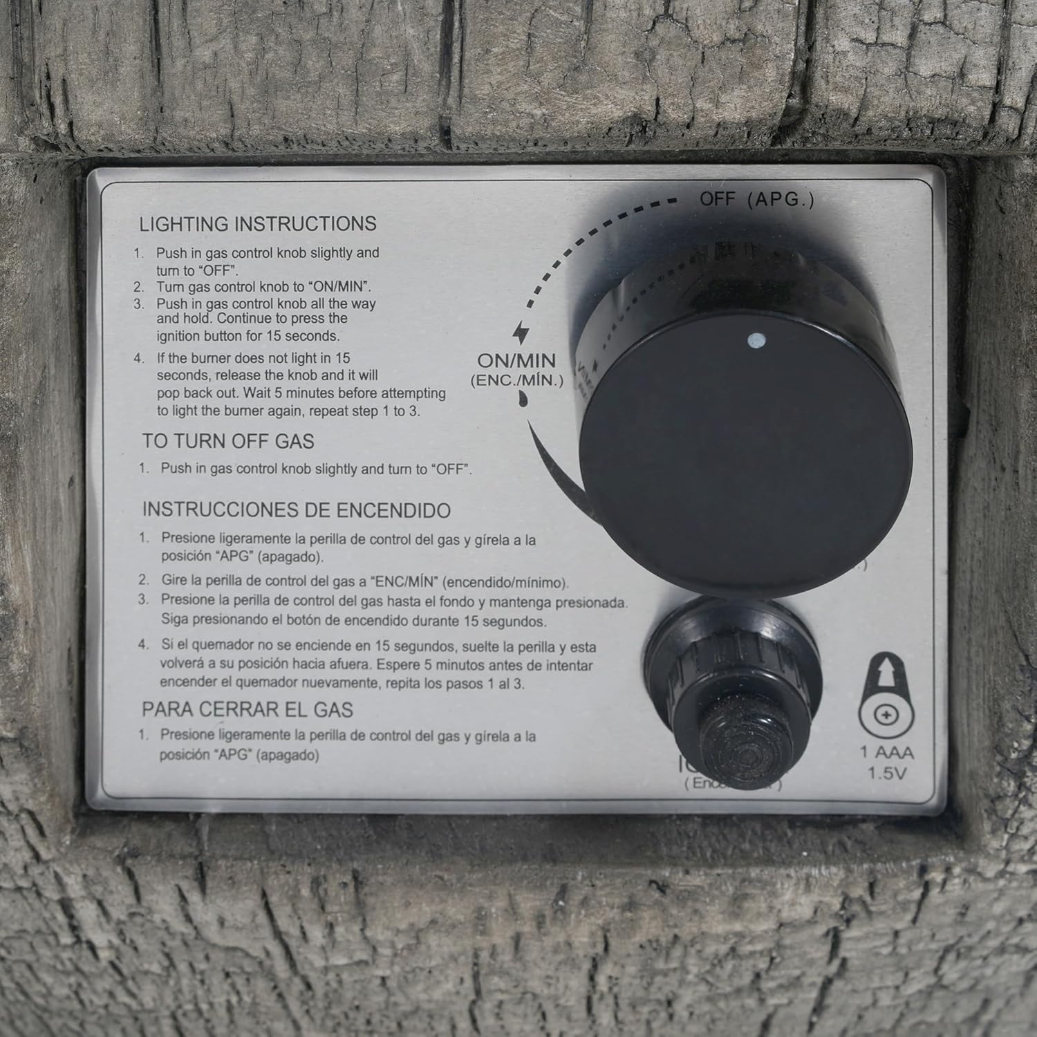 30, 000BTU Patio MGO Propane Fire Pit with Round Shape and Fire Bowl Design, Light Grey, Tank Cover Not Provided N772P289184G