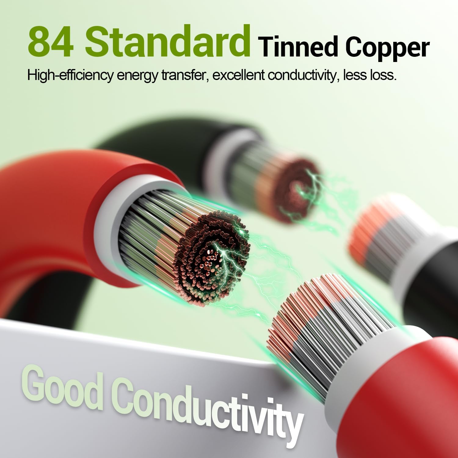 10AWG Solar Panel Wire, 50FT Red & Black 84 Strands Tinned Copper PV Wire, 10FT 10AWG Solar Panel Cable with Female and Male Connectors for Outdoor RV, Off-Grid Photovoltaic Systems