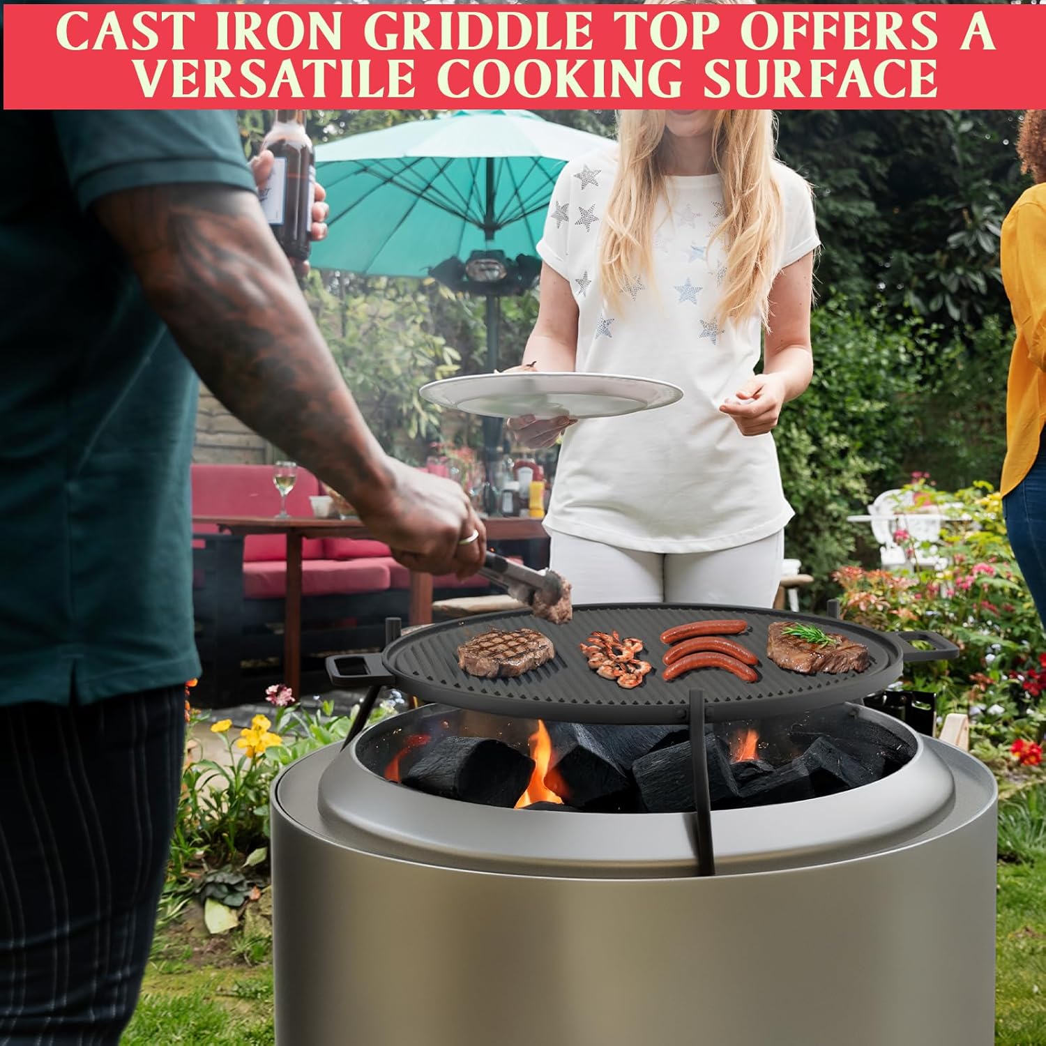 Griddle Grill Cookware for Solo Stove Bonfire/Yukon 19.5