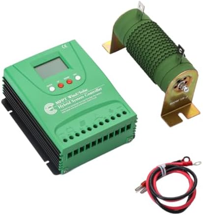 12000W MPPT Hybrid Controller - 220V/12V/24V/48V Wind Solar Power Regulator for Battery Charging & Wind Turbine Generator (Blue)