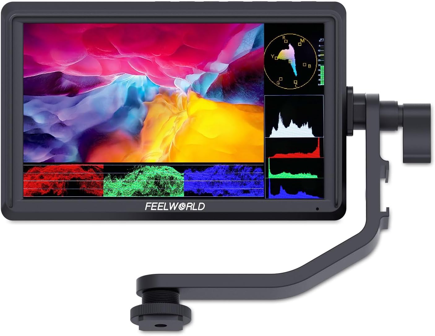 FEELWORLD S55 6 inch Camera DSLR Field Monitor Small Full HD 1920x1080 IPS LUT Video Peaking Focus Assist with 4K HDMI 8.4V DC Input Output Professional Video Accessories