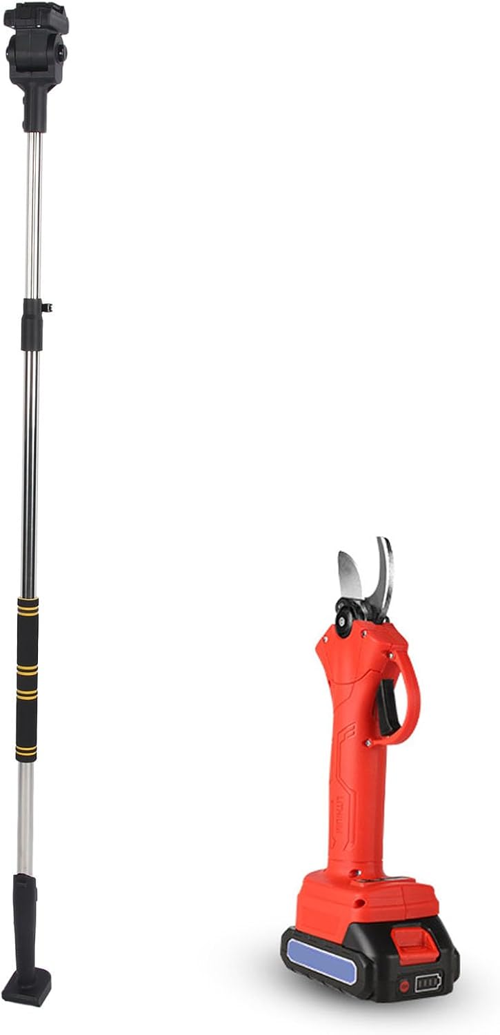 Pruning Telescoping Rod, 180 Degree Adjustable Telescoping Pruning Pole, High Branch Pruning Pole Electric Pruner Extension Pole Cordless Pruning Shears Pole