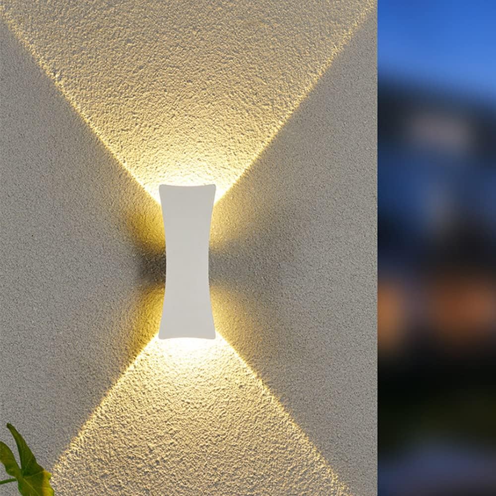 LED Indoor Wall Light, Outdoor Wall Lights Led Frosted Aluminum Exterior Light Fixtures Wall Mount Lamp Sconce Light Fixtures Waterproof Wall Mounted Lamps,Outdoor/Indoor Wall Porch Light ( Color : Wh
