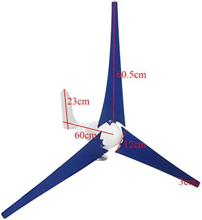 6000W Wind Turbines Generator 12V/24V/48V 3/5 Nylon Fiber Blade Horizontal Power Windmill Energy Turbines Charge Fit for Home