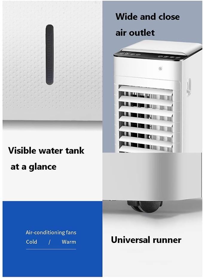 Air Cooler for Home Office Air Cooler 10000Portable Air Conditioner, 3 in 1 Air Conditioner, Air Cooler, Dual-purpose Heating And Cooling, Remote Control LED Display, 3 Fan Speed, Sleep Mode 24-ho