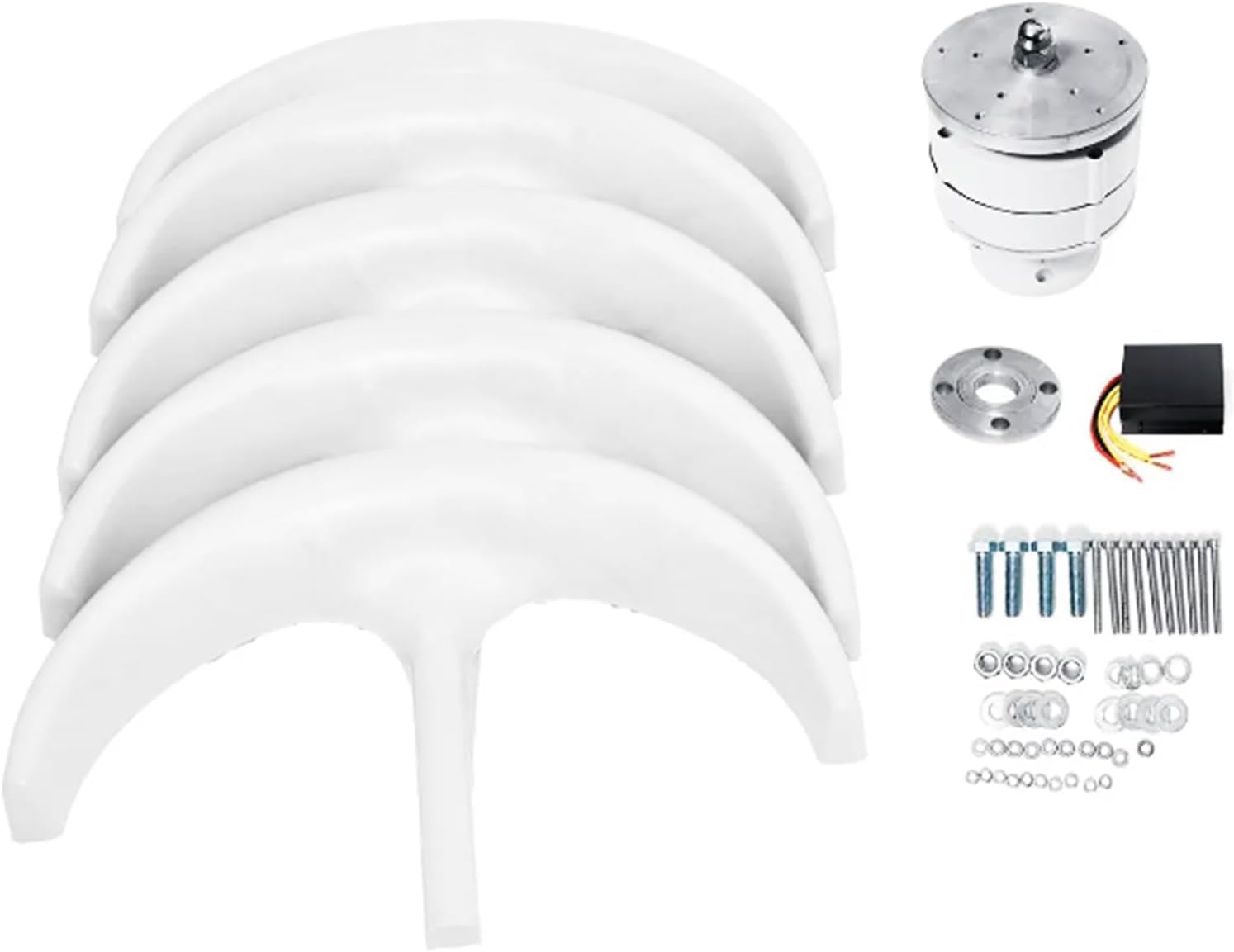 CAJUCA Wind Turbine Generator Kit,8000W 12V 24V Wind Power Generator,with Controller 5 Blades Windmill Generator Wind Turbine Kit