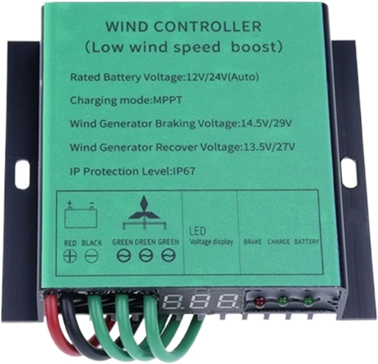 220V,Efficient 6000W Waterproof MPPT Charge Controller,DC12V 24V 48V IP67 Wind Turbines Generator Battery Charge Controller Regulator