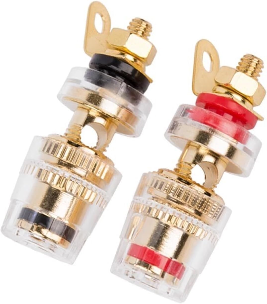 10PCS Banana Socket 4mm Wire Binding Post Copper Power Amplifier Speaker Terminal Crystal Cable Adapter Jack Connector(5 Red 5Black)