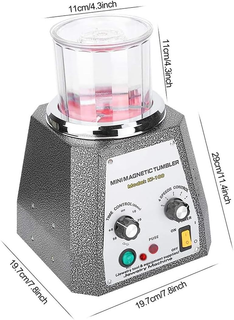 Magnetic Jewelry Polishing Machine, Drum Polishing Machine, with Timer Function, Jewelry Polishing and Finishing Machine