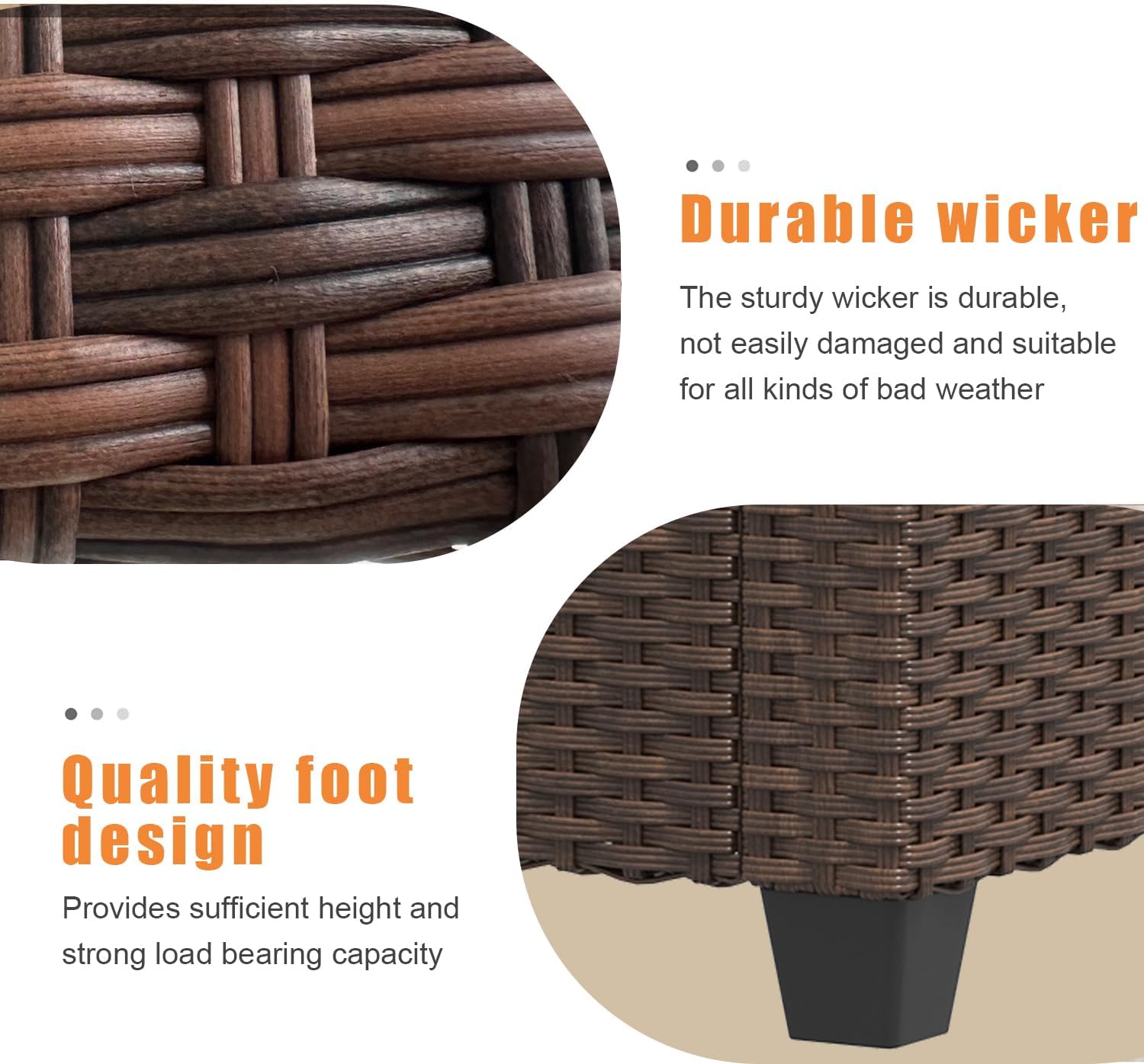 8 Pieces Patio Furniture Swivel Chairs Set with Fire Pit Table, Outdoor Wicker Glider Rocking Chairs with Sofa Set