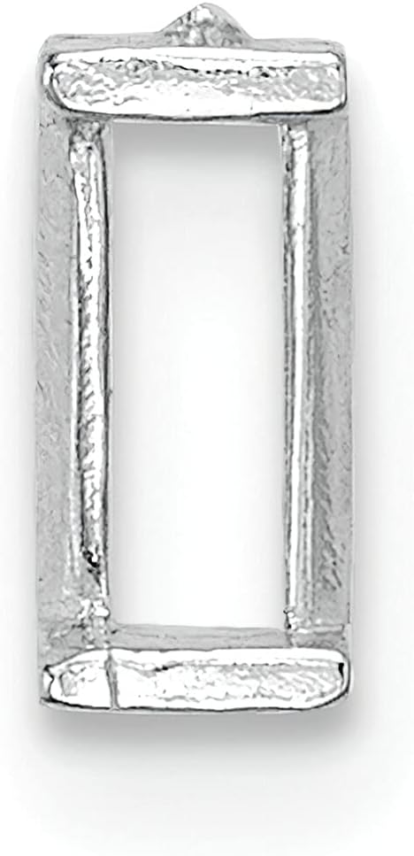 14K White Gold Straight Baguette Setting 5.5x3mm