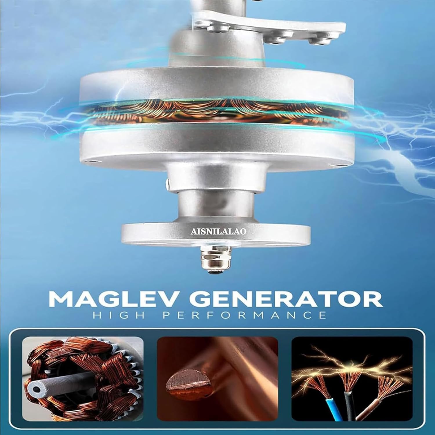 3000W Wind Turbine Generator Kit with MPPT Controller,12V/24V/48V Vertical Wind Turbine Kit,Electricity Producer Equipment,Home Power Energy Kit 24V