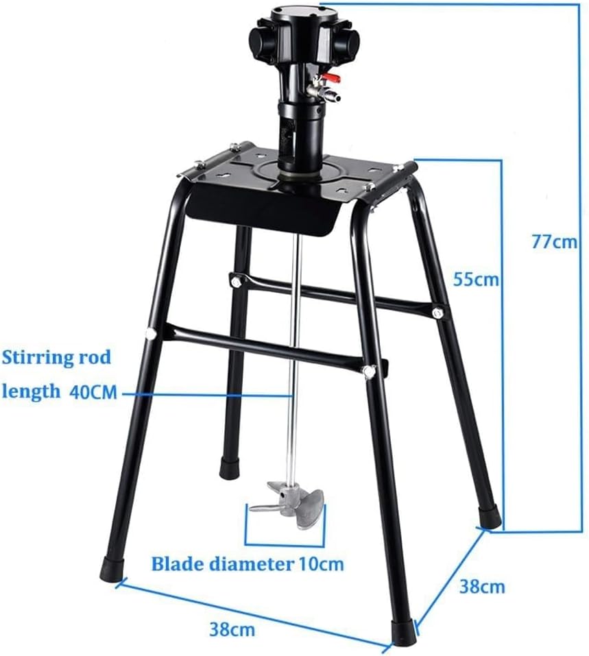 Pneumatic Paint Mixer 5 Gallon/20L Pneumatic Paint Mixer Machine, Air Agitator Blender Stirrer, Desktop Vertical Air Agitator