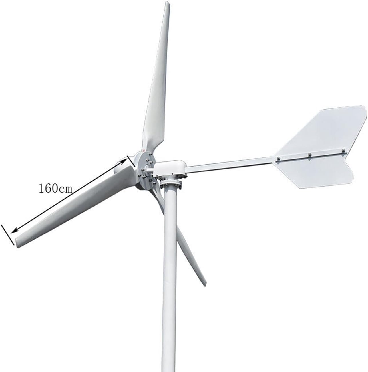 4000W Wind Turbine Set 48V 96V 120V 220V Grid-Connected System 4KW Wind Turbine Generator for Home Use, Marine Street Lights, and A Free Solar Garden Light (Color : 220V)