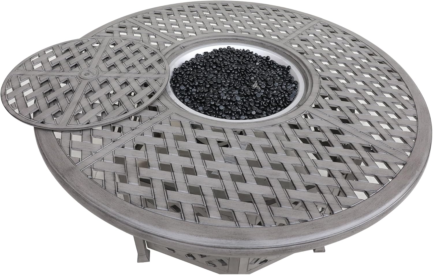 Cast Aluminum Propane Gas Firepit Table, Chat Height