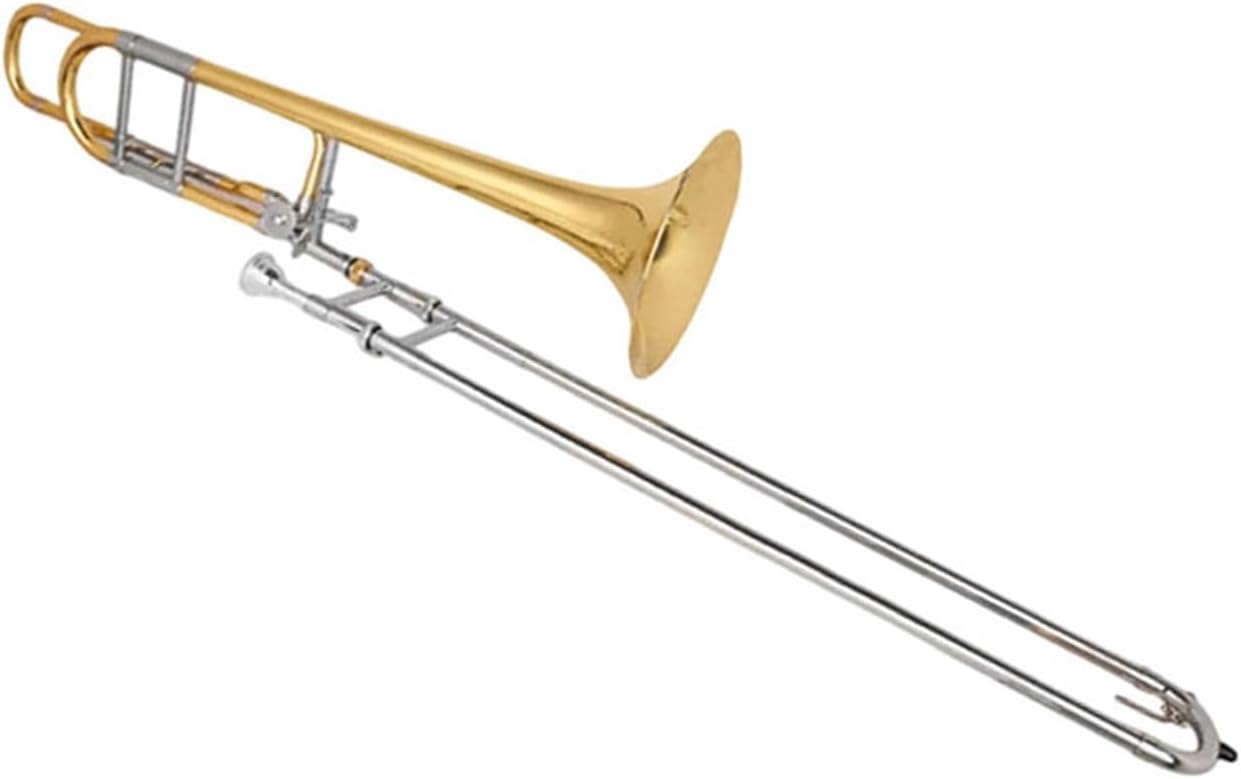 Adult Trombone Instrument Tenor Trombone B Flat To F Key White Copper Pitch Tube Professional Musical Instrument(3)