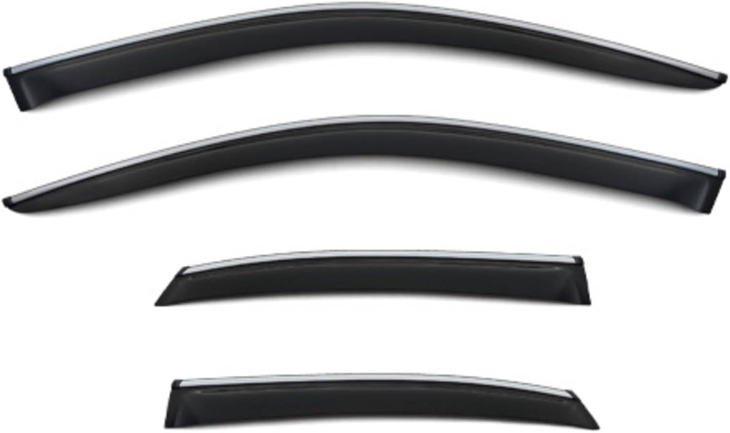 Window Deflectors for Audi A4 Sedan MK2-B6 2002-2004, Sun Rain Guard Window Visors Vent Shades with Bright Stripes Car Accessories