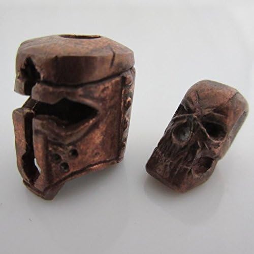Jig Pro Shop Skullhelm (2pc) Paracord/Lanyard Bead in Copper by Sosa Beadworx