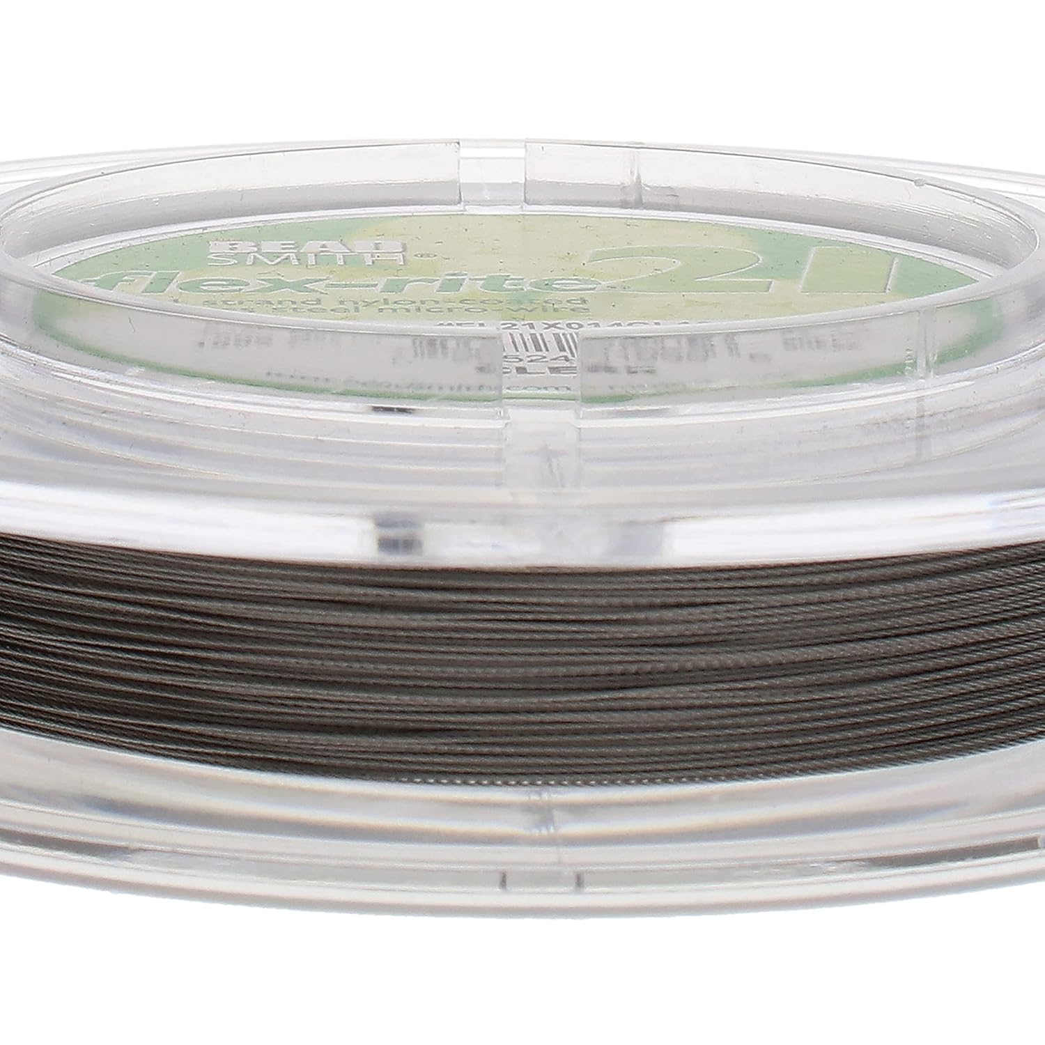 The Beadsmith Flex-Rite 21 Strand Nylon Coated, Stainless-Steel Beading Wire, Jewelry Making Supply (.014 Dia, Clear - 1000 Ft)