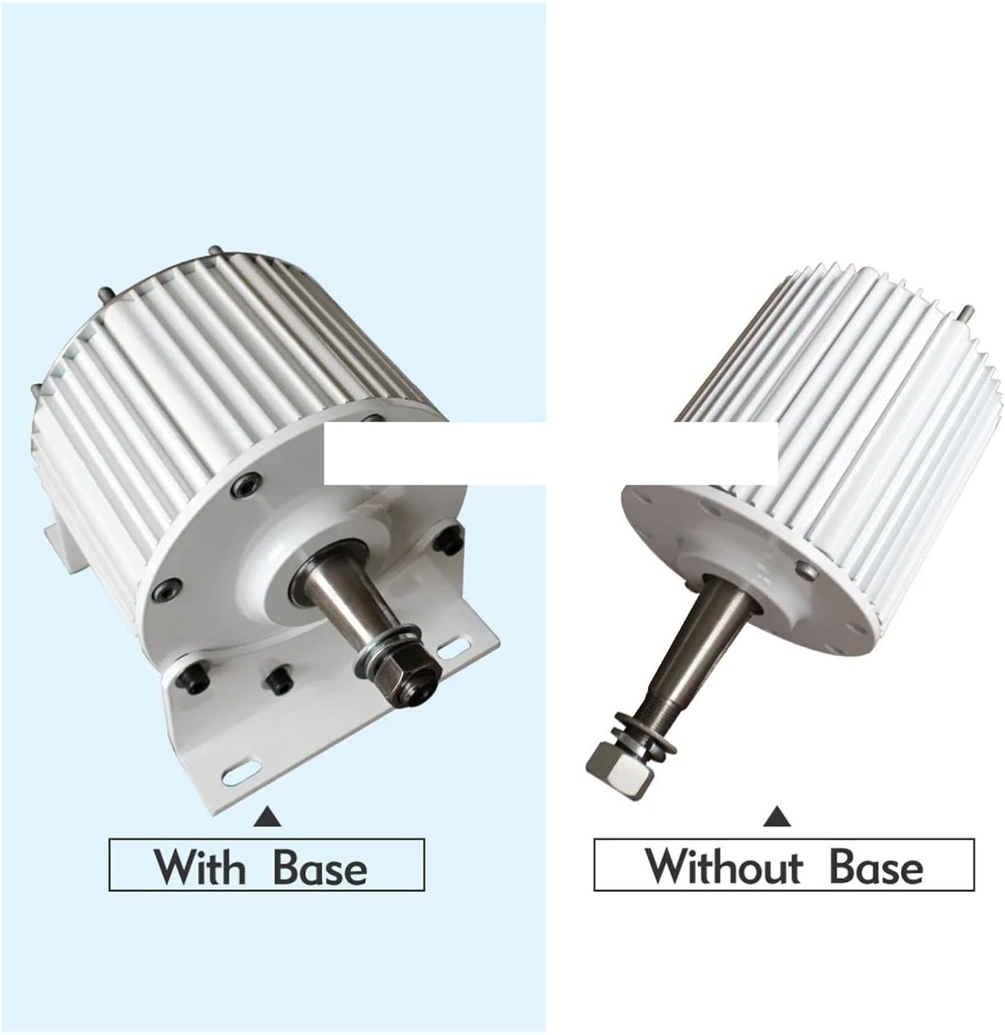 Wind Turbine Generator Kit Low Speed Three-Phase Permanent Magnet Generator 3KW 5KW 48V 96V for Wind Power and Water Conservancy Low Starting Speed for Home(with Base,48V_5KW)