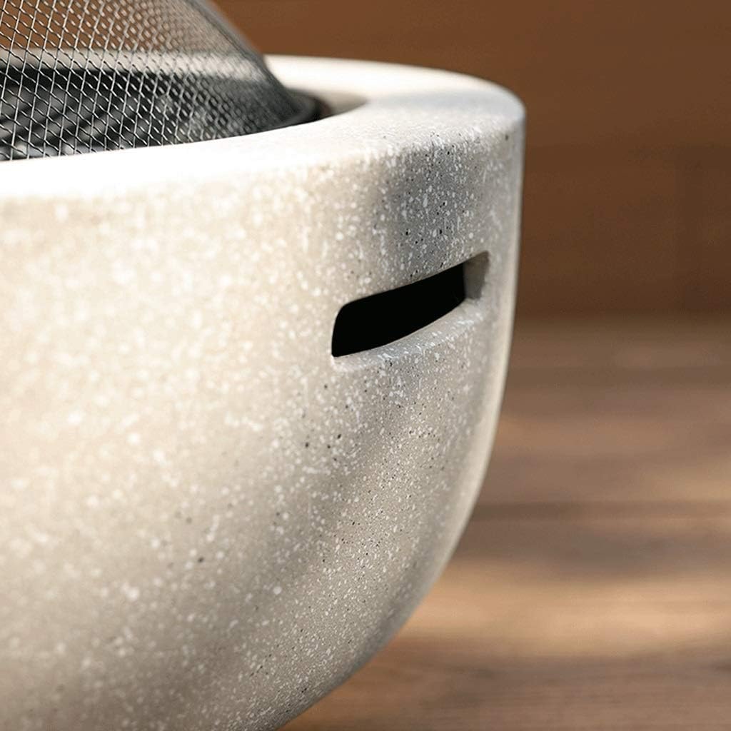 Fire pits Outdoor Fire Pit - Large Bonfire Wood Burning Patio & Backyard Firepit for Outside with Spark Screen, Poker, and Round Fireplace Cover Fire Pit