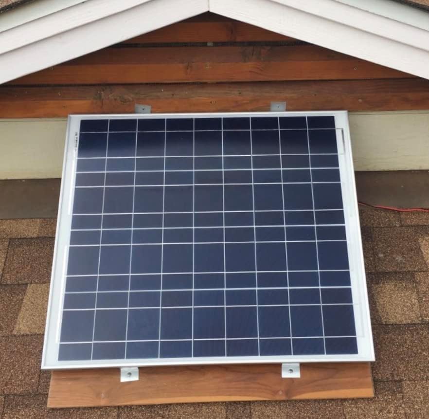Amtrak Solar 100 Watt Attic Fan works 24 hours with Wind Turbine and Solar Power to cool your house, shed, or garage
