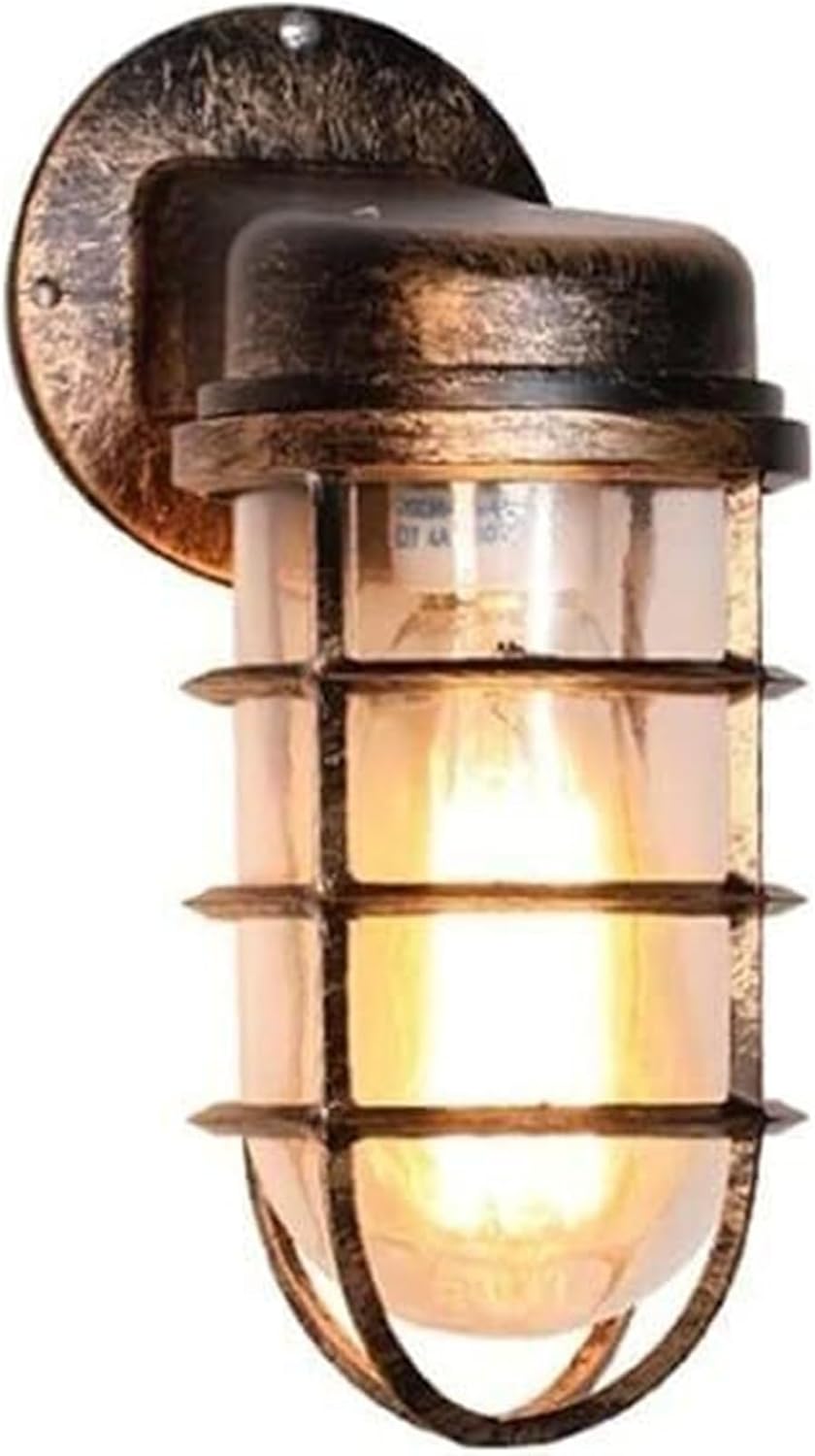 Outdoor Waterproof Wall Lamp Retro Classic Room Cafe Bar Aisle Corridor Industrial Style Metal Wall Sconces Reading Light Fixture Bedroom Bedside Wall Mount Lighting