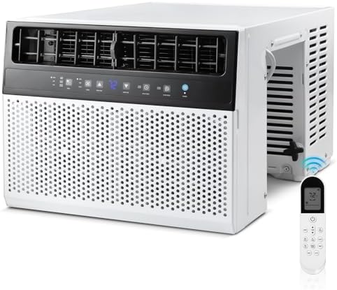 Antarctic Star 12,000 BTU U-Shaped Window Air Conditioner Cools up to 550 Sq.Ft, 6 Modes in 1, 24H Timer, Window AC Units, Easy to Install, Low Noise, Remote Control, for Bedroom, Office, Dorm, White