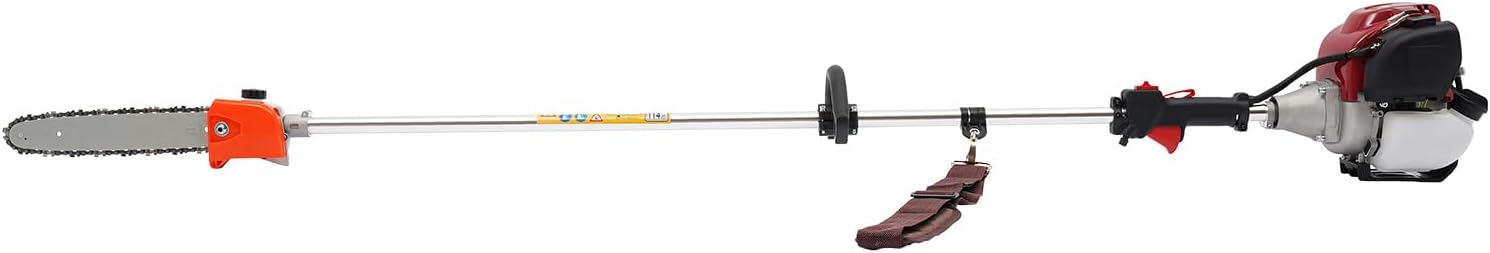 35.8CC 2 Stroke Gas Pole Saw, 4.92FT Telescopic Tree Pole Pruner With Goggles & Shoulder Strap, Powerful Gas Pole Chainsaw for Tree Trimming and Branch Cutting