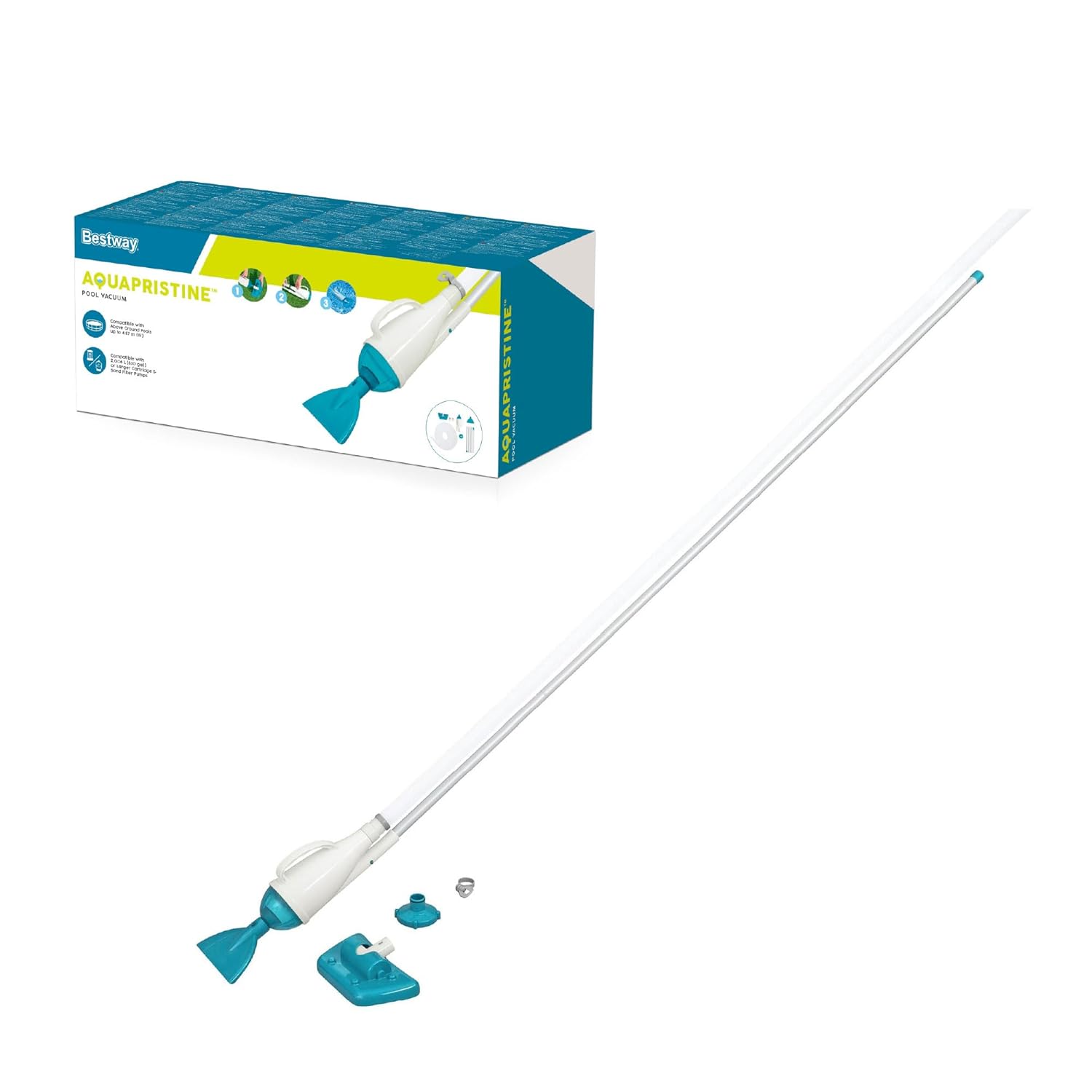 Bestway AquaPristine Pump Operated Pool Vacuum Cleaner for Pool Sizes up to 457 cm