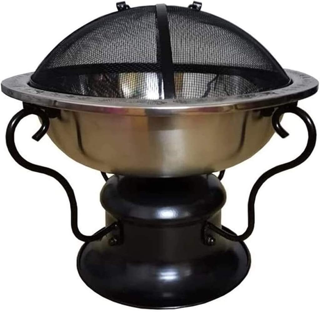 Fire Pits Outdoor Wood Burning Outdoor Fire Large Bonfire Wood Burning Patio Coal Grill Firepit for Outside Grill Charcoal Smokeless Grill with Spark Screen with Cover BBQ Cooking for Outside Camping