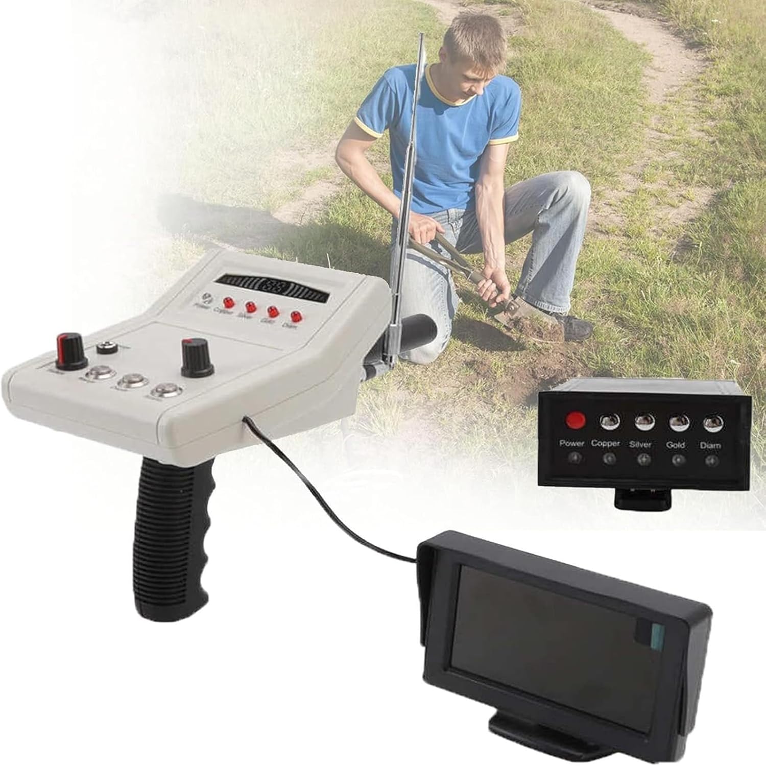 Remote Metal Detector, With Screen, Higher Sensitivity, 16M Deep Long Range, 100M Range, For Gold Silver Copper