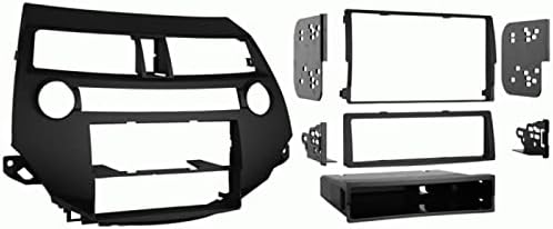 Single and Double DIN Car Stereo Radio Install Kit (Gun Metal) Package Compatible with Crosstour 2013, 2014, & 2015 with Factory Amplifier
