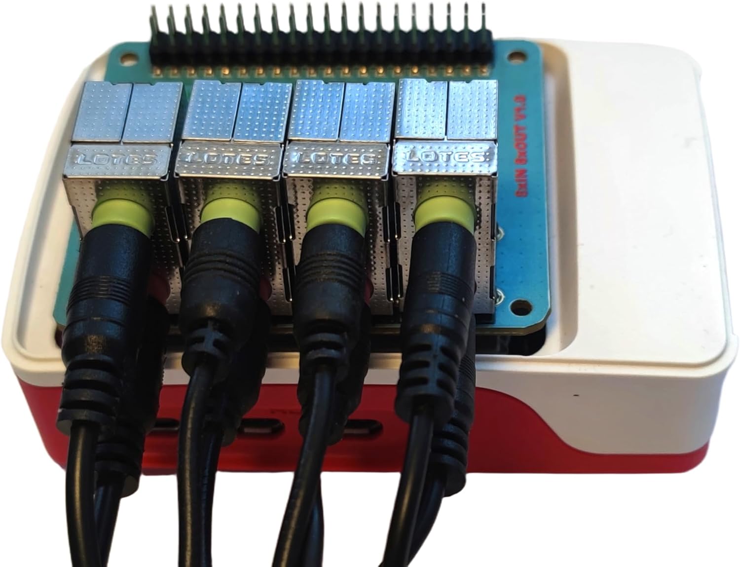 RASPIAUDIO 8xIN + 8xOUT Audio DAC Hat Sound Card for Raspberry PI5 only