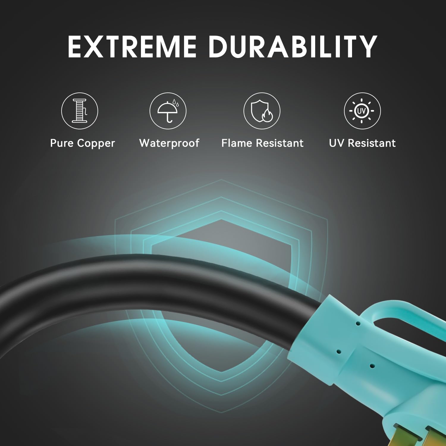 50 Amp Generator Cord 15FT and Power Inlet Box, 125V/250V Extension Power Cord, NEMA 14-50P/SS2-50R Twist Lock Connector, NEMA SS2-50P Pre-Drilled Inlet Box for Generator to House, ETL Listed