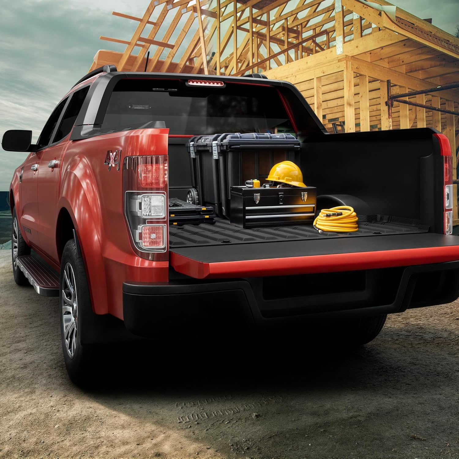 OEDRO Truck Bed Mat Fit for 2023-2026 Chevy Colorado/GMC Canyon 5FT, All Weather TPE Bed Liner Tailored Fit for Chevy Colorado 5FT Protection Accessories, Anti-Slip Pickup Car Cargo Trunk Liner