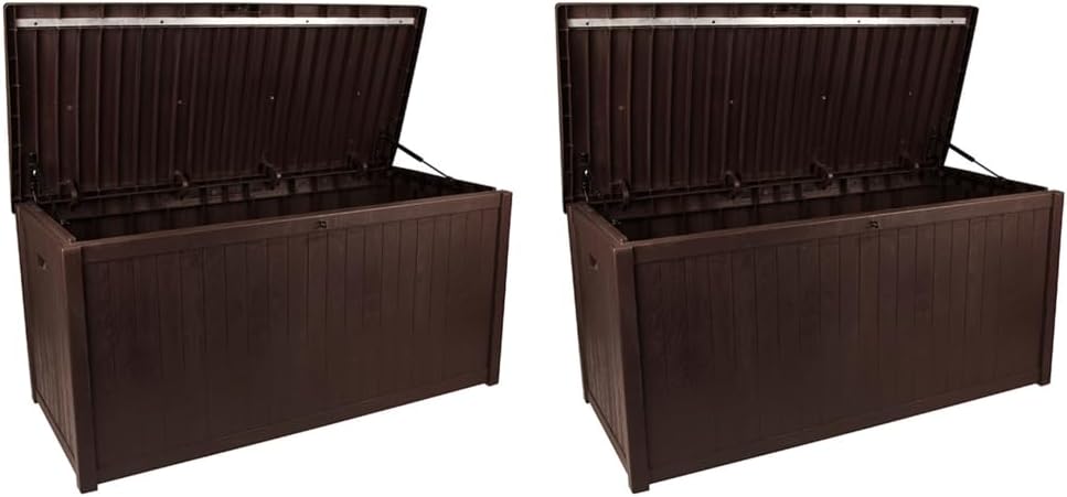 Durable Outdoor Storage Box Lockable Deck Storage Bin for Garden and Pool Equipment