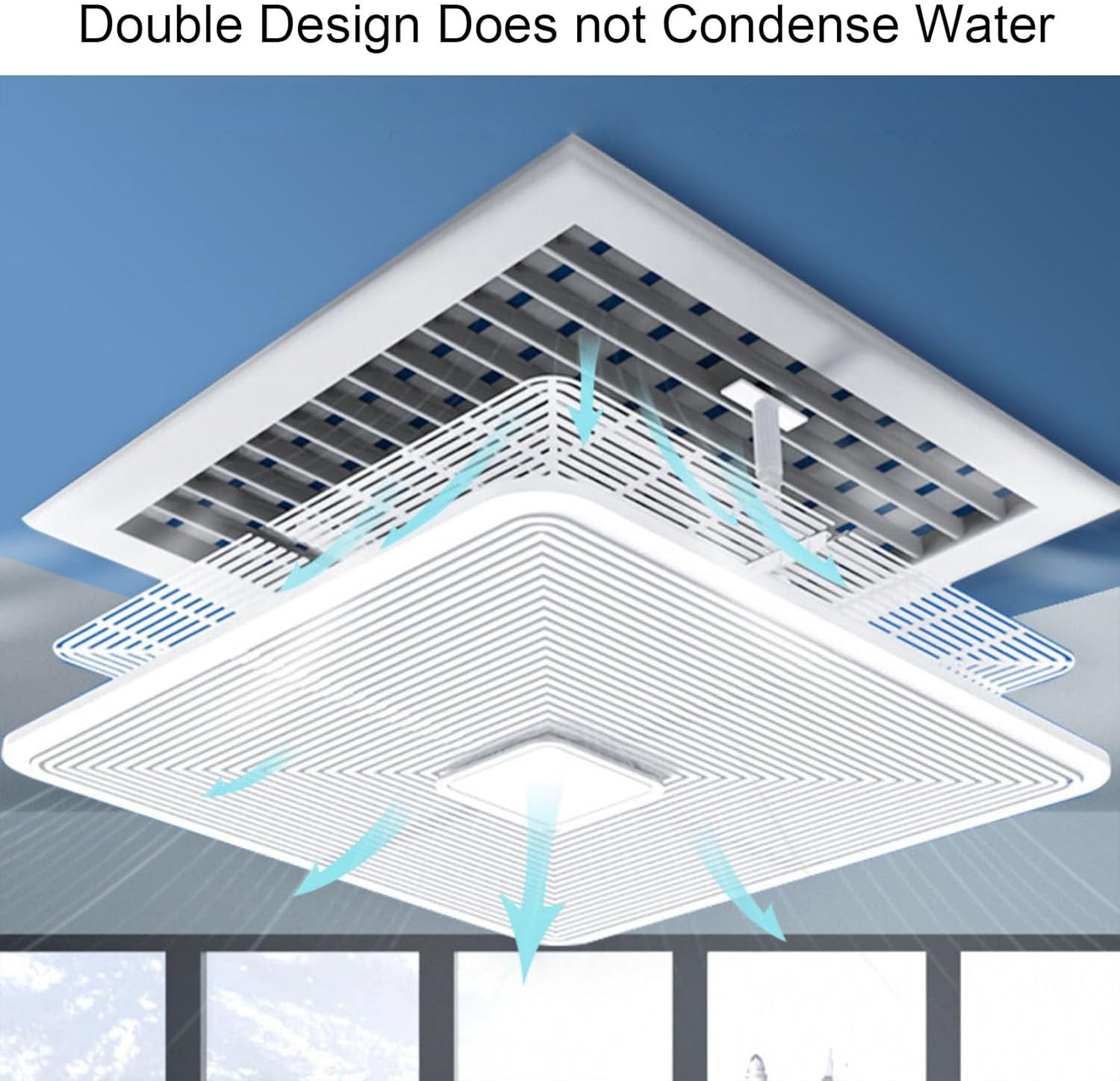 Dual-Layer Ceiling Vent Deflector, Breathable Design, Air Conditioner Deflectors, AC Wind Deflector for Office and Home Use