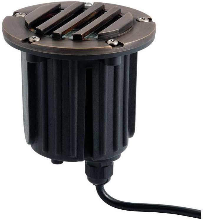 Kichler 15497CBR Transitional One Light In-Ground in Brass Finish, 4.25 inches