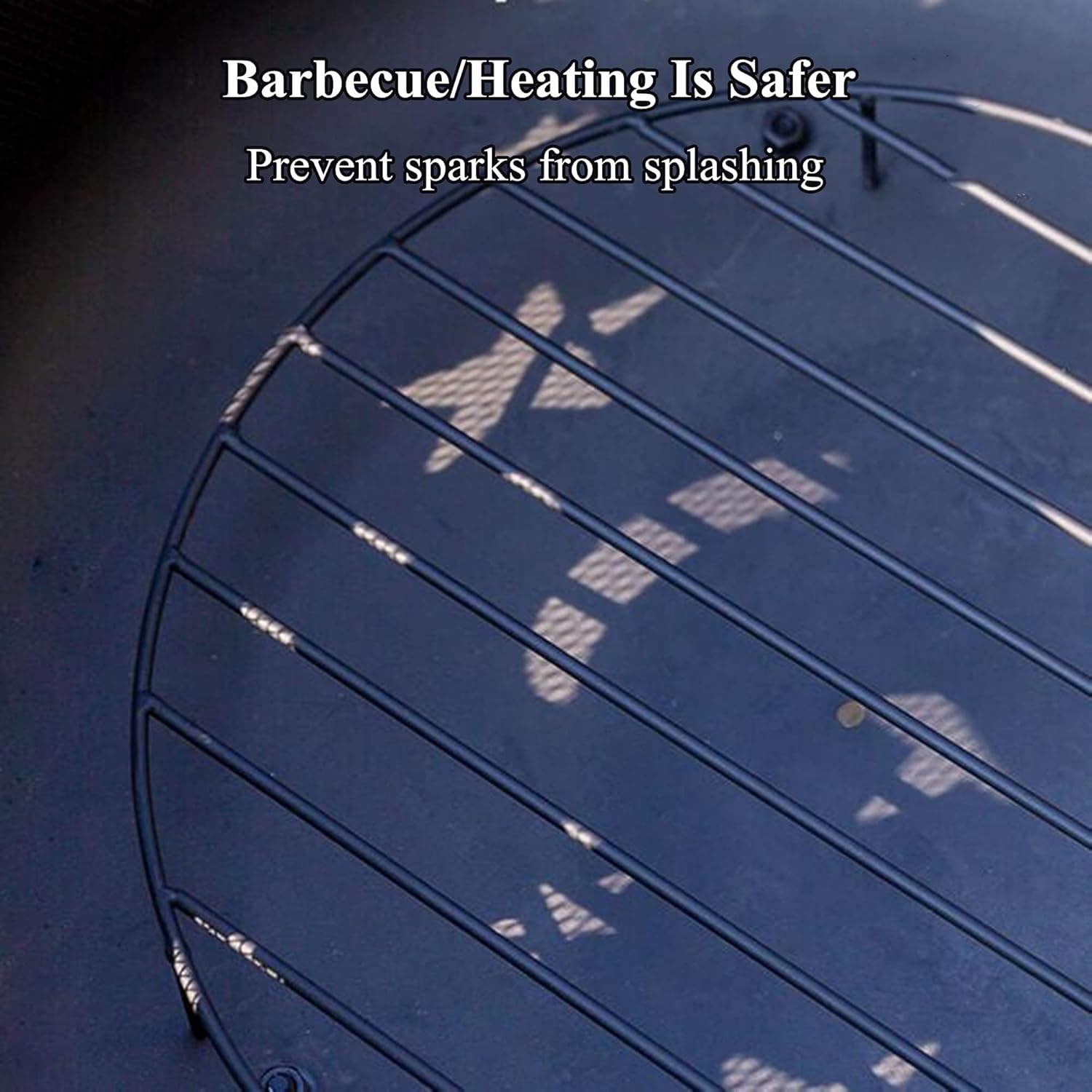 Outdoor Fire Pit & Bowls w/Spark Screen & Cooking Grid, Large Wrought Iron Wood Burning Firepits, Courtyard Bonfire Heating Brazier, BBQ Grill Firepit