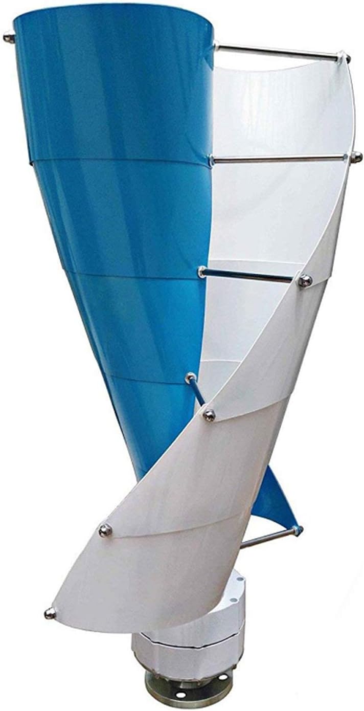 8000W 12V 24V Wind Magnetic Levitation Wind Turbine 10 Blade Spiral Wind Turbine with Charge Controller for Home Corporate and Industrial (Blue)