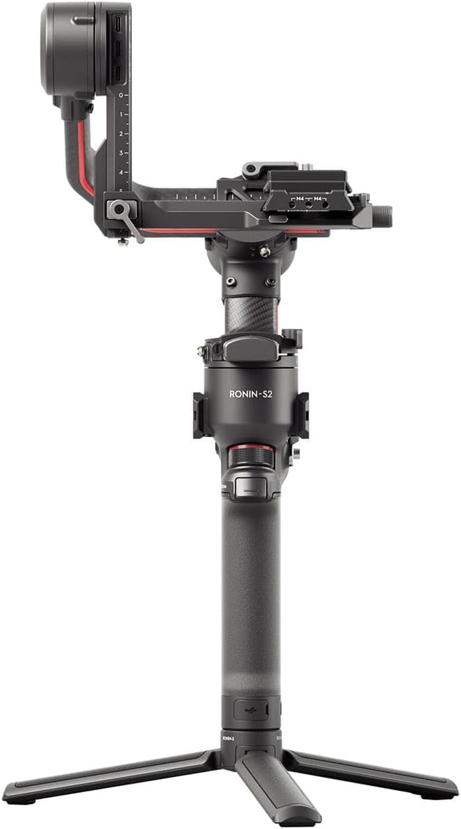 DJI RS 2-3-Axis Gimbal Stabilizer for DSLR and Mirrorless Camera, Nikon Sony Panasonic Canon Fujifilm, Ronin S, 4.5 kg Payload, Carbon Fiber, Touchscreen - Black