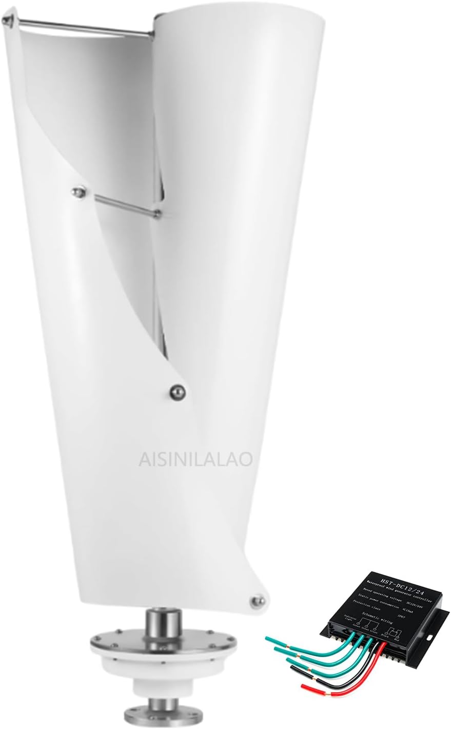 100W-400W 12V/24V Vertical Low Noise Helix Levitation Wind Turbine Generator with Controller 2 Blade Wind Power Generator Kit Suitable for Outdoor Use