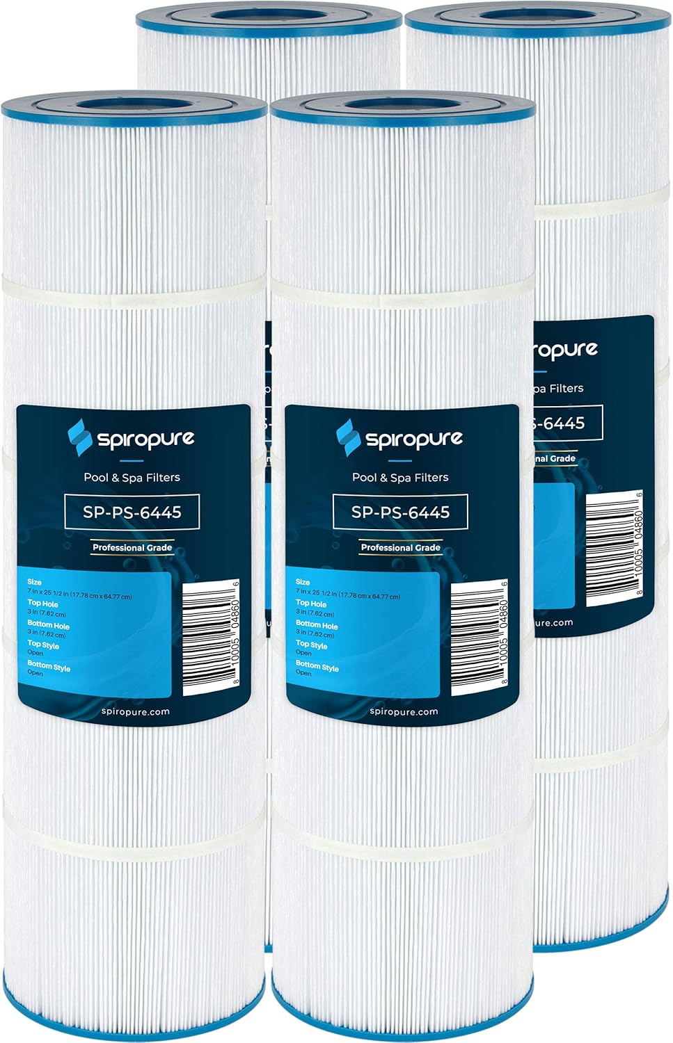 SpiroPure Replacement for Pleatco PA100N Unicel C-7487 Filbur FC-1270 Hayward CX875REM CX870RE C4000 C4020 Hot Tub Spa Pool Filter Replacement Cartridge (Case of 4)