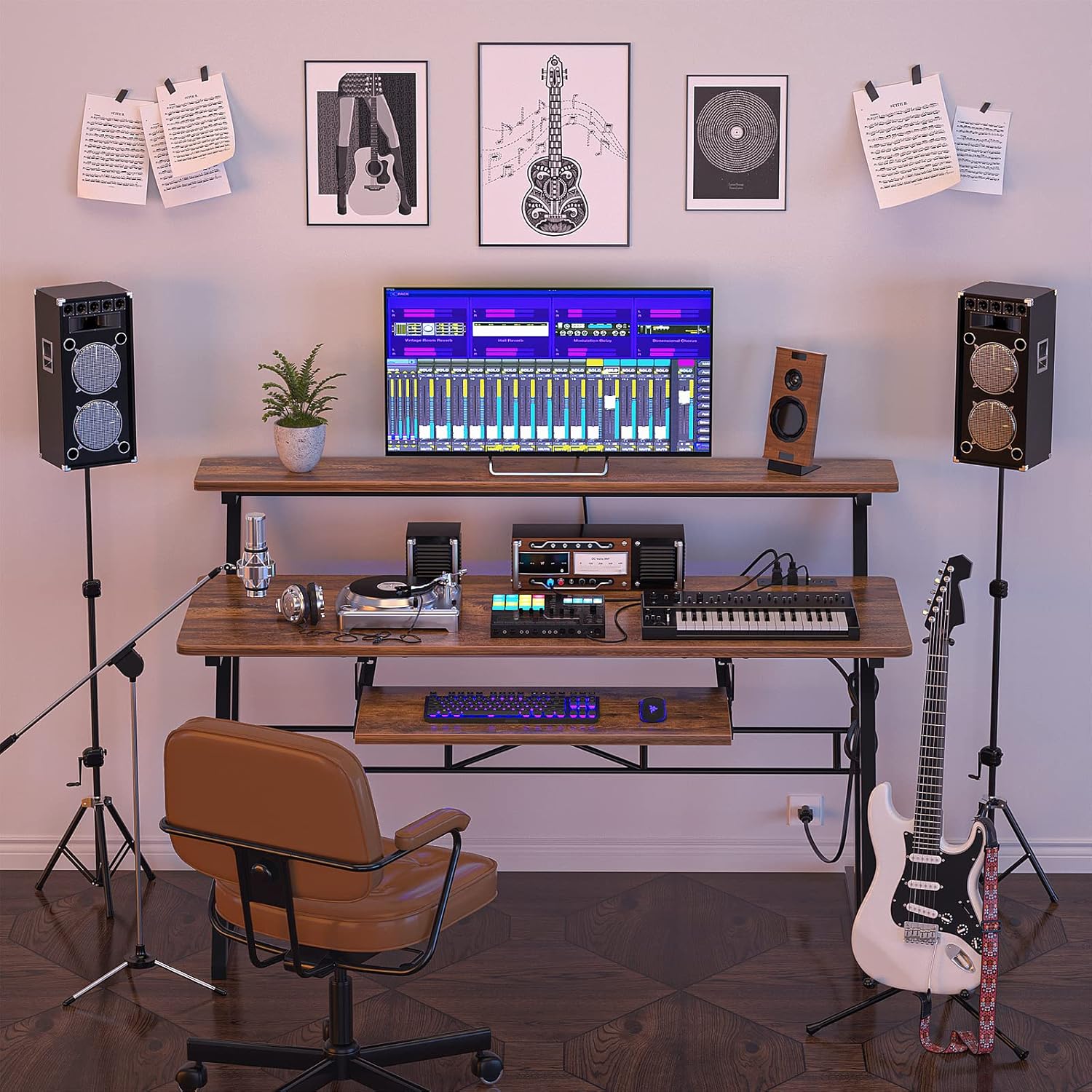 Armocity Music Studio Desk Production Workstation - 47