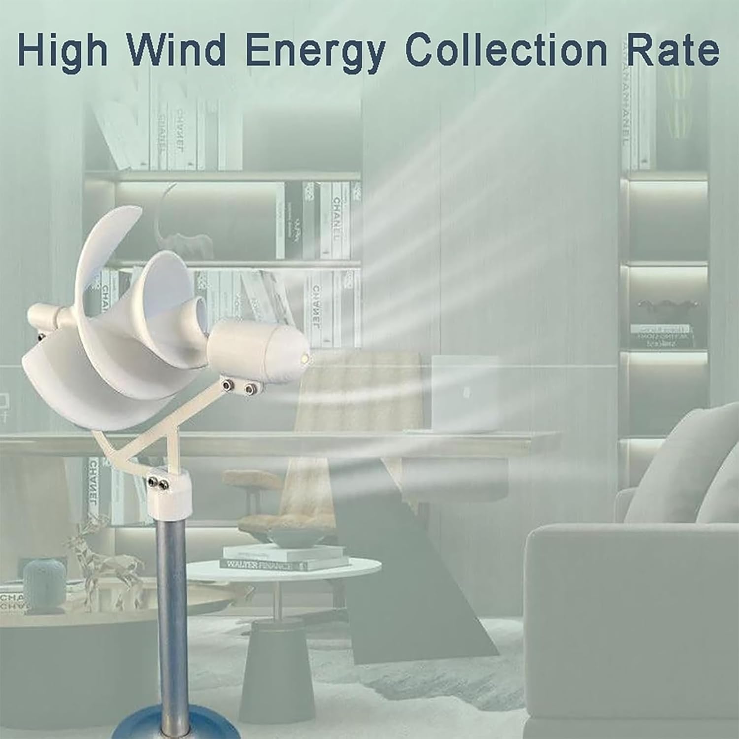10W DIY Micro Spiral Wind Turbine Generator with LED Light Vertical Axis Wind Turbine Generator Model Permanent Magnet Generator Model Breeze Start Generator(2pcs)