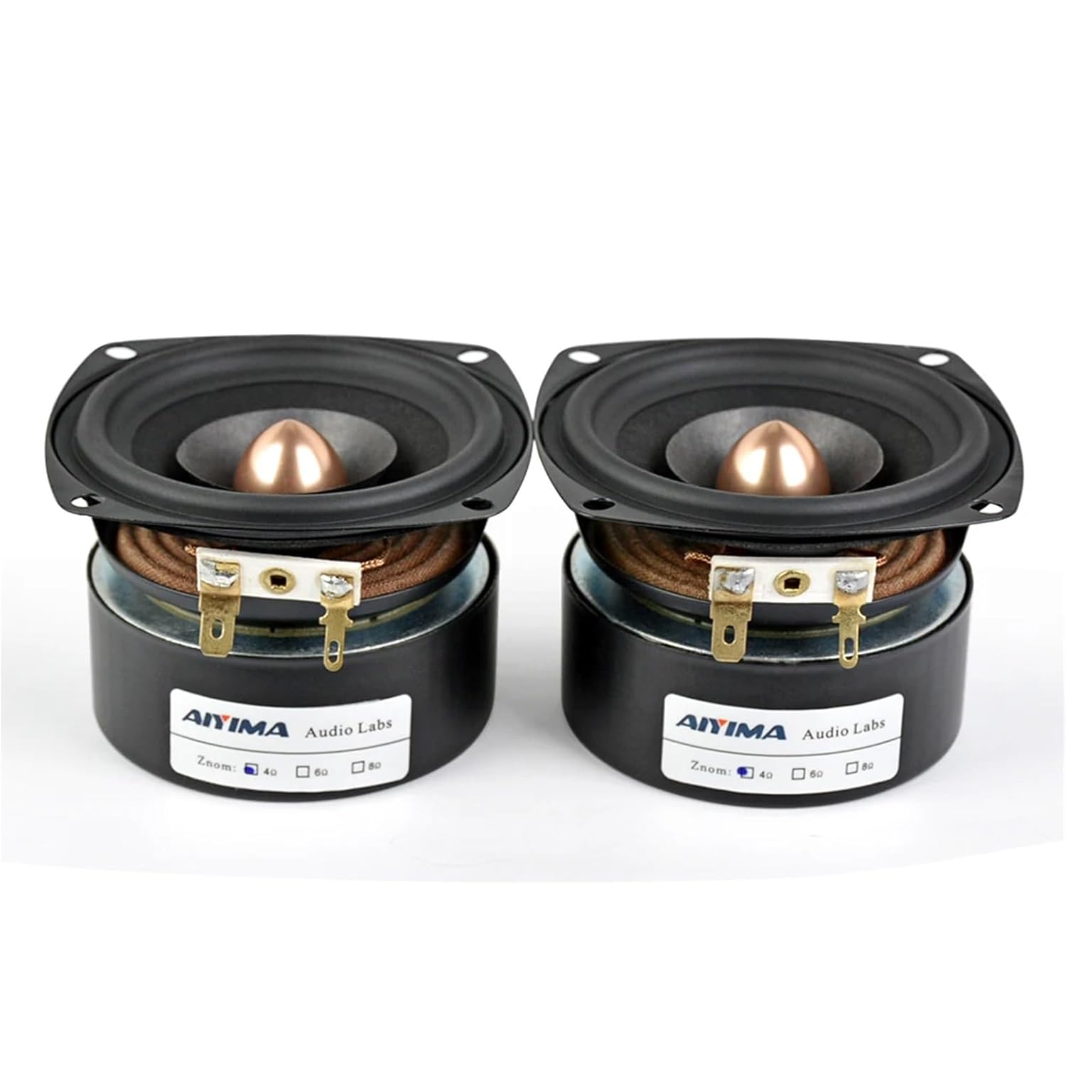 2Pcs 3 Inch 4 Ohm 8 Ohm 15W Audio Speaker Full Range Sound Speaker HiFi Bullet Treble Midrange Bass Loudspeaker DIY(8 Ohm 15W Speaker)