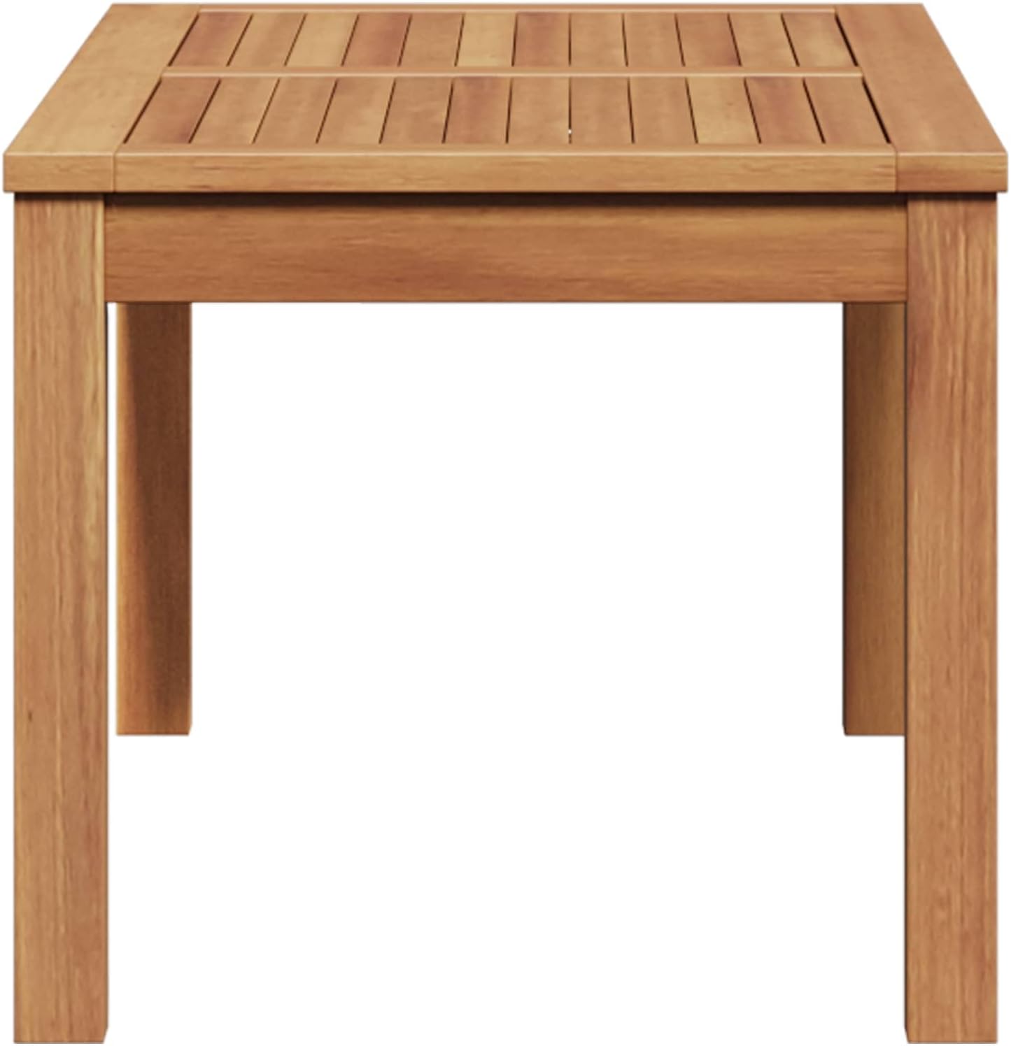 Solid Teak Wood Outdoor Patio Table, Brown Finish, 37.40x17.72x15.75 Inches, Durable Weather-Resistant Design for Garden, Balcony, Porch, Deck, or Exterior Sectional Seating