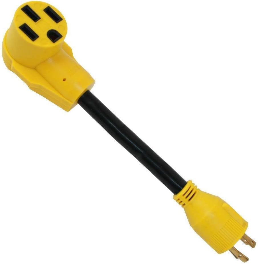 for Generator 30 Amp 4 Pole to 50 Amp Female 10AWG/3 Cord Adaptor Plug Pigtail